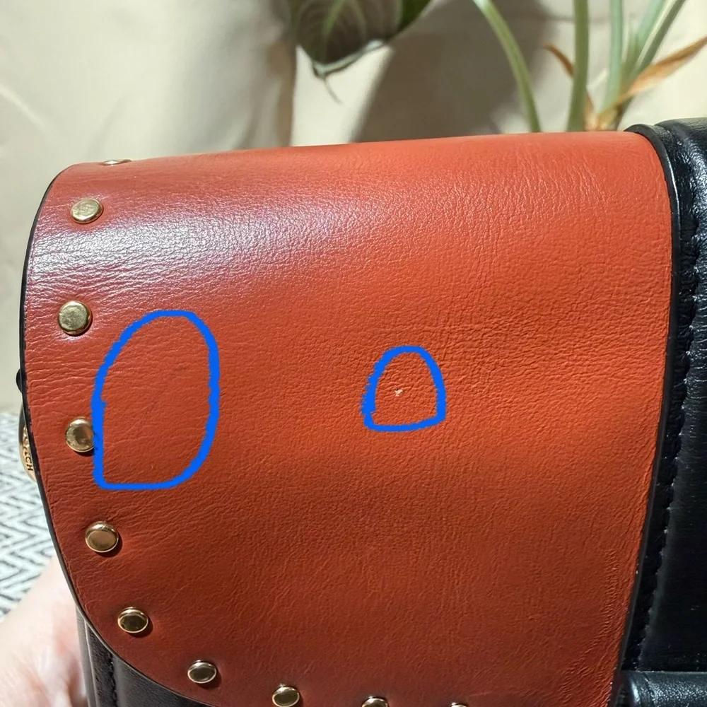 Coach Georgie Saddle Bag in Colorblock Signature Canvas & Rivets - 2021 - EUC - Picture 11 of 16